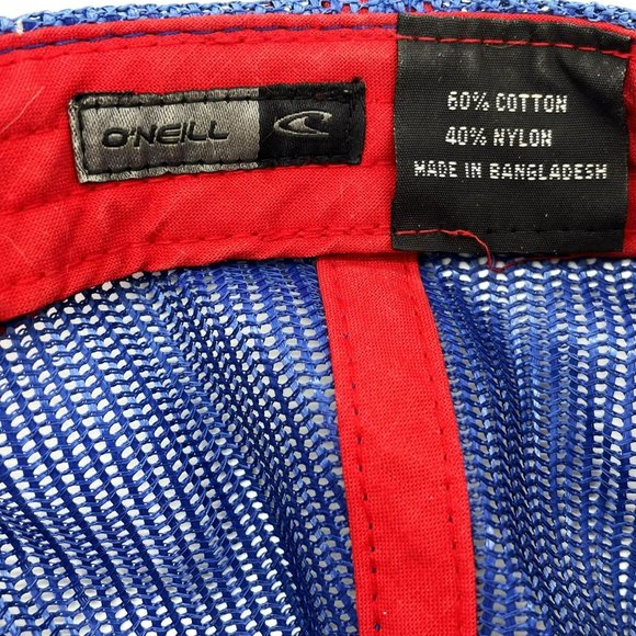 Vtg Pabst Blue Ribbon Beer O'Neill Blue Snap Back Mesh Truckers Baseball Hat Cap - Picture 7 of 8